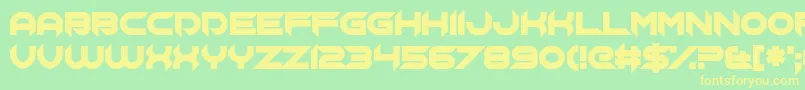 フォントChopsic – 黄色の文字が緑の背景にあります