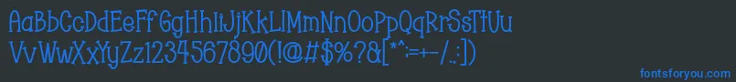 Chopyor Bold Font – Blue Fonts on Black Background