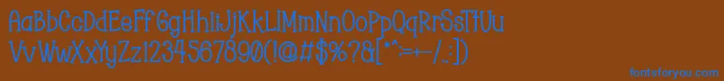 Chopyor Bold Font – Blue Fonts on Brown Background