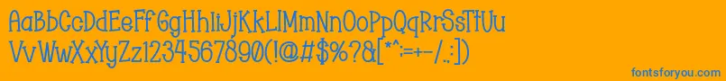 fuente Chopyor Bold – Fuentes Azules Sobre Fondo Naranja