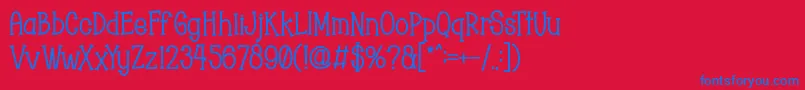 Chopyor Bold Font – Blue Fonts on Red Background
