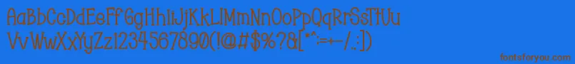 Fonte Chopyor Bold – fontes marrons em um fundo azul