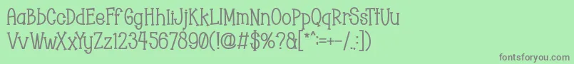 Chopyor Bold Font – Gray Fonts on Green Background