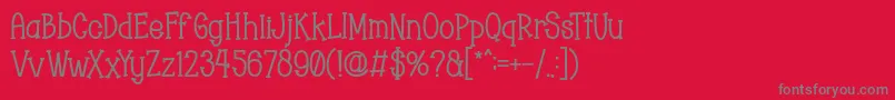Chopyor Bold Font – Gray Fonts on Red Background