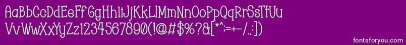 Chopyor Bold Font – Green Fonts on Purple Background