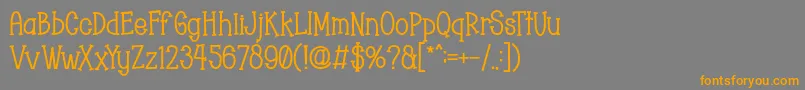 Weitere Informationen zur Chopyor Bold-Schriftart Chopyor Bold-Schriftart – Orangefarbene Schriften auf grauem Hintergrund