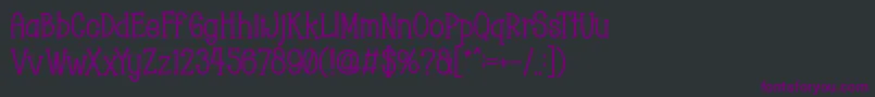 Chopyor Bold-Schriftart – Violette Schriften auf schwarzem Hintergrund