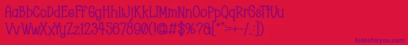 Chopyor Bold Font – Purple Fonts on Red Background