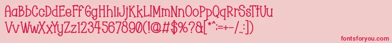 Chopyor Bold Font – Red Fonts on Pink Background