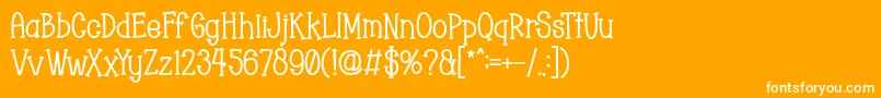 Chopyor Bold-Schriftart – Weiße Schriften auf orangefarbenem Hintergrund