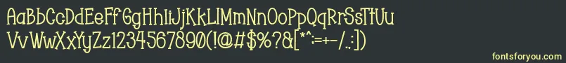 Fonte Chopyor Bold – fontes amarelas em um fundo preto