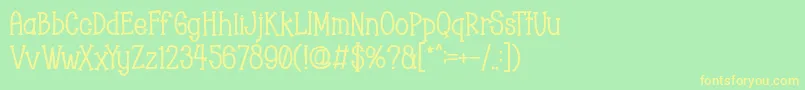 Chopyor Bold Font – Yellow Fonts on Green Background