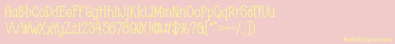 Chopyor Bold-Schriftart – Gelbe Schriften auf rosa Hintergrund