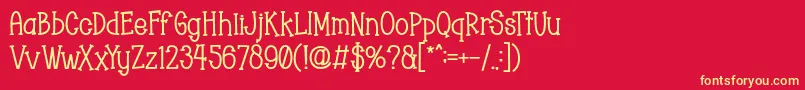 Chopyor Bold Font – Yellow Fonts on Red Background