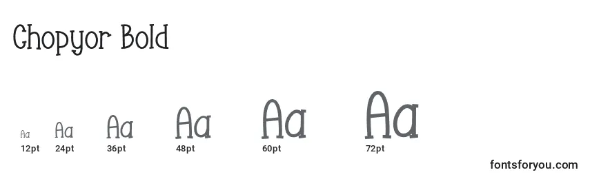 Größen der Schriftart Chopyor Bold