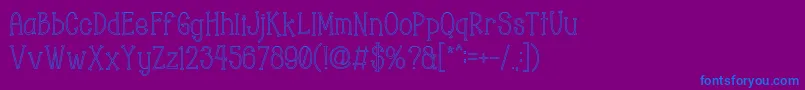 Chopyor Hollow Font – Blue Fonts on Purple Background