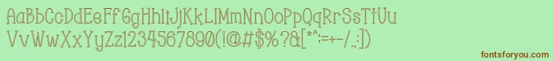 Chopyor Hollow Font – Brown Fonts on Green Background