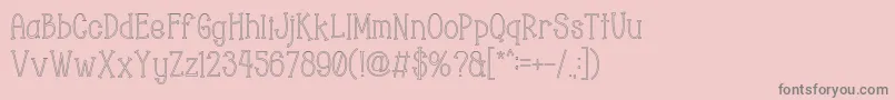 Chopyor Hollow Font – Gray Fonts on Pink Background