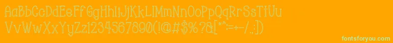 Chopyor Hollow Font – Green Fonts on Orange Background