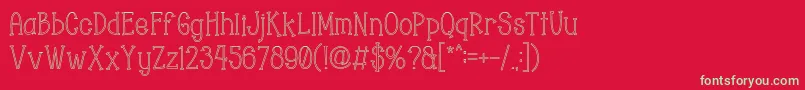 Chopyor Hollow Font – Green Fonts on Red Background