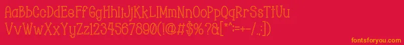 Chopyor Hollow Font – Orange Fonts on Red Background