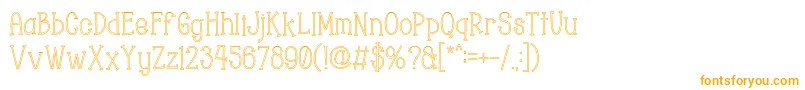 Chopyor Hollow Font – Orange Fonts on White Background