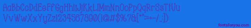 Chopyor Hollow Font – Purple Fonts on Blue Background