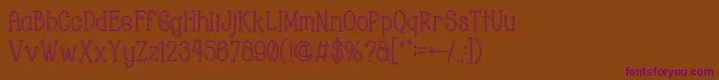 Chopyor Hollow Font – Purple Fonts on Brown Background