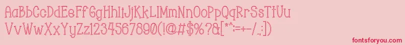 Chopyor Hollow Font – Red Fonts on Pink Background