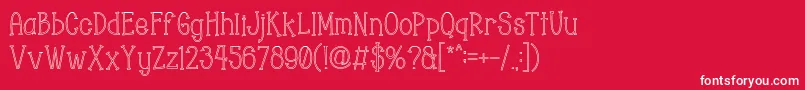 Chopyor Hollow Font – White Fonts on Red Background