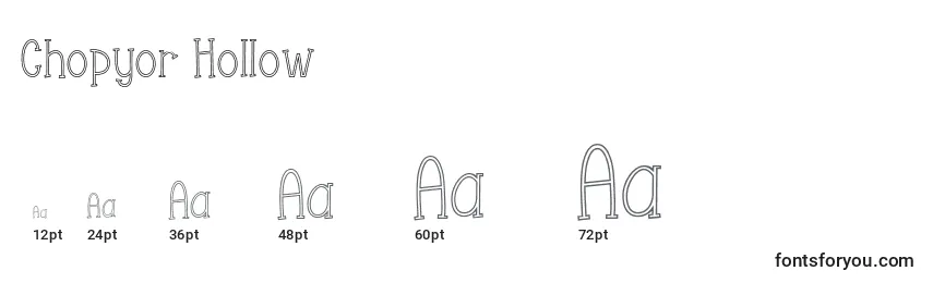 Chopyor Hollow Font Sizes