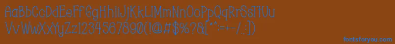 Chopyor Font – Blue Fonts on Brown Background