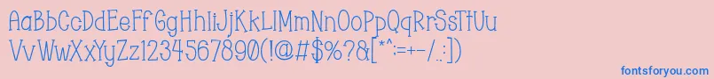 Chopyor Font – Blue Fonts on Pink Background