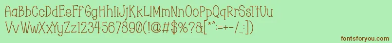 Chopyor Font – Brown Fonts on Green Background
