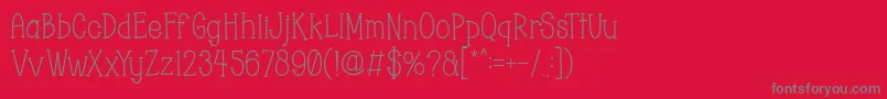 Chopyor Font – Gray Fonts on Red Background