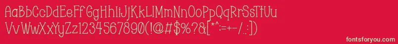 Шрифт Chopyor – зелёные шрифты на красном фоне