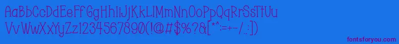 Chopyor Font – Purple Fonts on Blue Background