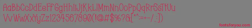 Chopyor Font – Red Fonts on Gray Background