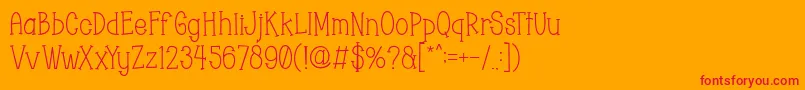 Chopyor Font – Red Fonts on Orange Background