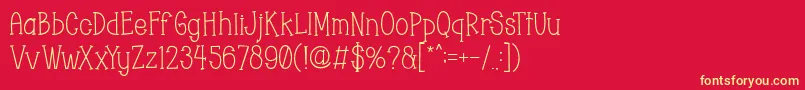 Chopyor Font – Yellow Fonts on Red Background