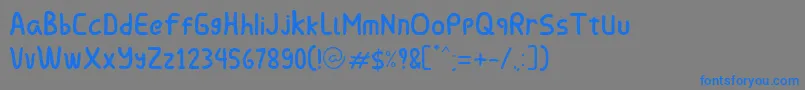 Chorovalent Deputy Font – Blue Fonts on Gray Background