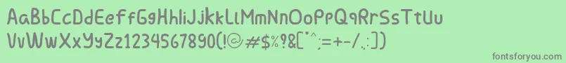 Chorovalent Deputy Font – Gray Fonts on Green Background
