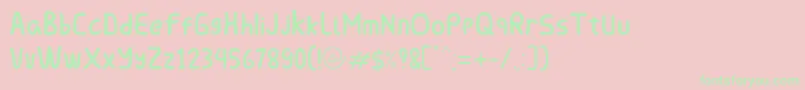 Chorovalent Deputy Font – Green Fonts on Pink Background