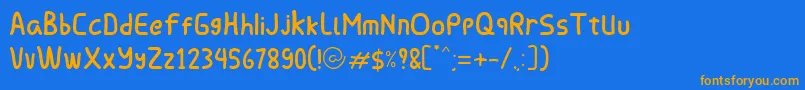 Chorovalent Deputy Font – Orange Fonts on Blue Background
