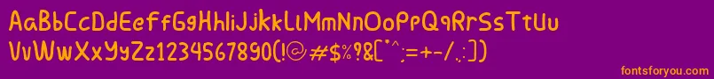 Chorovalent Deputy Font – Orange Fonts on Purple Background