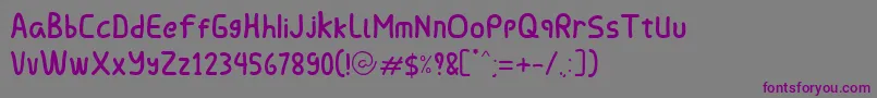 フォントChorovalent Deputy – 紫色のフォント、灰色の背景