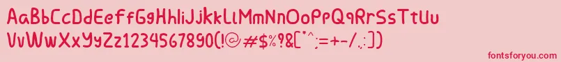 Chorovalent Deputy Font – Red Fonts on Pink Background