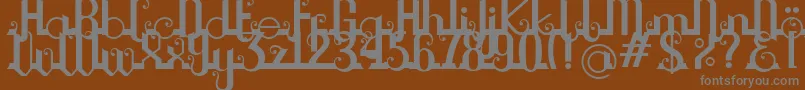 Chouphie Font – Gray Fonts on Brown Background