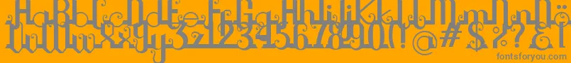 Chouphie Font – Gray Fonts on Orange Background