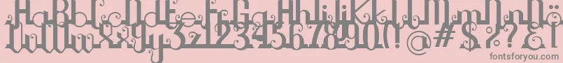 Chouphie Font – Gray Fonts on Pink Background